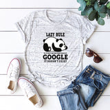 Plus Size 5XL Women T-Shirts Lazy Cartoon Panda Tshirt Summer Cotton O Neck Short Sleeve  Tee Female Casual Shirts Harajuku Tops
