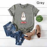 Plus Size S-5XL Funny T Shirts Casual Women Sheep Print T-shirt Cotton Cute Lamb Tees Tshirt Harajuku Cartoon Basic Female Tops