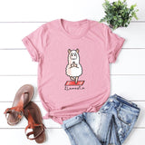 Plus Size S-5XL Funny T Shirts Casual Women Sheep Print T-shirt Cotton Cute Lamb Tees Tshirt Harajuku Cartoon Basic Female Tops
