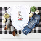 Plus Size S-5XL Funny T Shirts Casual Women Sheep Print T-shirt Cotton Cute Lamb Tees Tshirt Harajuku Cartoon Basic Female Tops
