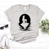 Mermaid princess Print Women tshirt Cotton Hipster Funny t-shirt Gift Lady Yong Girl Top Tee Drop Ship ZY-461