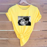 Plus Size S-5XL New Mask Print 100%Cotton T Shirt Women Shirts O Neck Short Sleeve Tees Summer T-Shirt Pink Tops TShirt Women