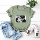 Plus Size S-5XL New Mask Print 100%Cotton T Shirt Women Shirts O Neck Short Sleeve Tees Summer T-Shirt Pink Tops TShirt Women