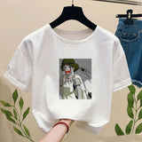 Princess Mononoke T-shirt with Print Ghibli Studio Tshirt Women Casual Short Sleeve Tee Shirt Harajuku T-shirts