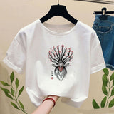 Princess Mononoke T-shirt with Print Ghibli Studio Tshirt Women Casual Short Sleeve Tee Shirt Harajuku T-shirts