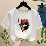 Princess Mononoke T-shirt with Print Ghibli Studio Tshirt Women Casual Short Sleeve Tee Shirt Harajuku T-shirts