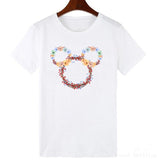 ZOGANKIN Cartoon Print Women T Shirt Summer Casual Short Sleeve O Neck T-shirt Ladies White TShirt Tops Cute Tees Shirt