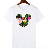 ZOGANKIN Cartoon Print Women T Shirt Summer Casual Short Sleeve O Neck T-shirt Ladies White TShirt Tops Cute Tees Shirt