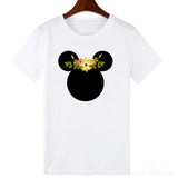 ZOGANKIN Cartoon Print Women T Shirt Summer Casual Short Sleeve O Neck T-shirt Ladies White TShirt Tops Cute Tees Shirt