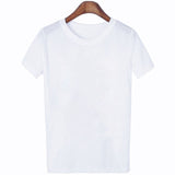 ZOGANKIN Cartoon Print Women T Shirt Summer Casual Short Sleeve O Neck T-shirt Ladies White TShirt Tops Cute Tees Shirt