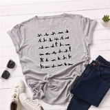 Plus Size S-5XL Fashion Sport Print T Shirt Women Shirts 100%Cotton O Neck Short Sleeve Summer TShirt Tops  Funny T Shirts