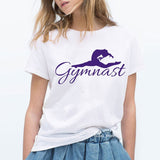 Summer 2020 watercolor Ballet dancer printed girl white t shirt kawaii gymnastics dance lover gift tee shirt femme custom tshirt