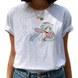 Feminist Harajuku 90s Graphic T Shirt Women Feminism Fight Like A Girl Cartoon T-shirt Girl Power Tshirt Ullzang Top Tees Female