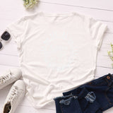 New Fashion Plus Size Women T-shirt 100% Cotton Tees Mountains Pattern Print T-Shirt Women O-Neck Tshirt Top