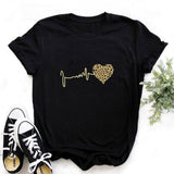 Female T-shirt Heart Shaped Kawaii T-Shirt Women Casual Summer Vogue Harajuku Tshirt Korean Style Graphic Tops,Drop Ship