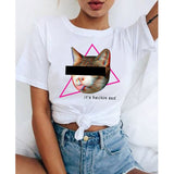 Aesthetic T Shirt 2020 Women Kawaii Harajuku Summer Graphic Tshirt Funny 90s Ulzzang Tops Tee Cartoon Clothing T-shirt Female
