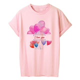 Pink T Shirt Women Short Sleeve Floral Flower Fashion Lady Top T Shirt 2020 New Summer Ladies Womens Graphic Female Tee Tshirt