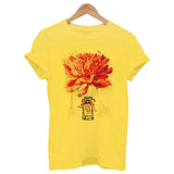 Pink T Shirt Women Short Sleeve Floral Flower Fashion Lady Top T Shirt 2020 New Summer Ladies Womens Graphic Female Tee Tshirt