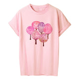 Pink T Shirt Women Short Sleeve Floral Flower Fashion Lady Top T Shirt 2020 New Summer Ladies Womens Graphic Female Tee Tshirt