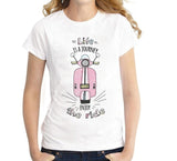 Cute Motorcycle Print T Shirt Women Short Sleeve O Neck Loose Tshirt 2020 Summer Women Causal Tee Shirt Tops Mujer